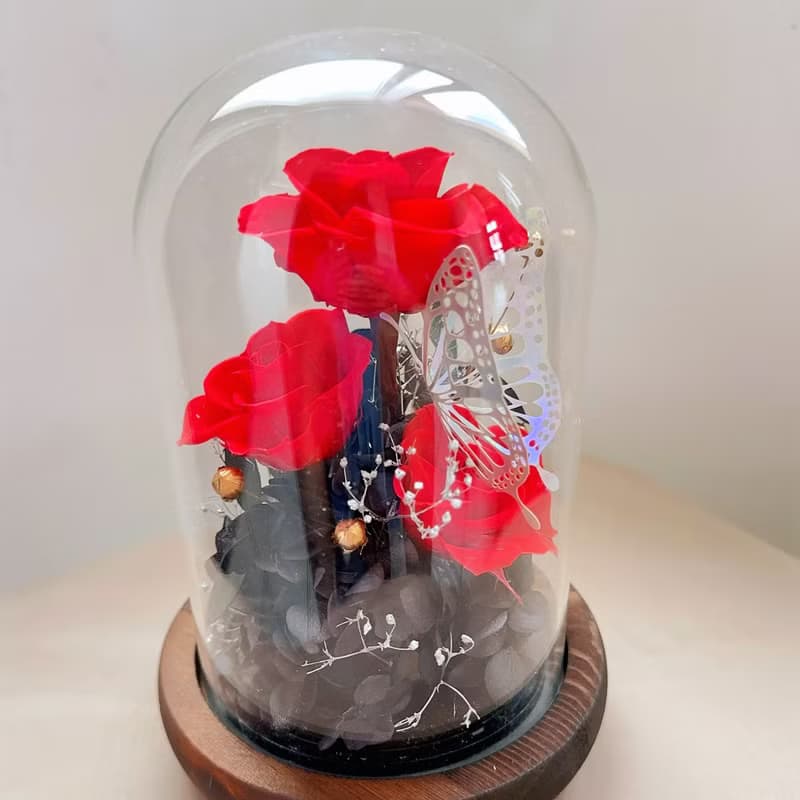 蒔漫花間－墨夜薔薇 永生玫瑰 永生花盅 情人節禮物