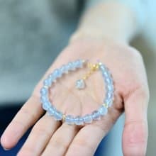 天使の石 スカイブルー アクアマリンのブレスレット 3月誕生石