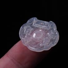 冰種翡翠吉祥如意平安鎖項鍊 | 天然緬甸翡翠A貨 | 送禮