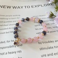 水晶皇后紫鋰輝 14K包金水晶手鍊設計款 瑾青石 粉水晶 畢業禮物