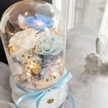 湛藍花天使 日本永生花燈藍芽音響 生日禮物 紀念日 情人節禮物