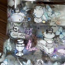 印章圖鑑・墨水瓶 亮面PET紙膠帶 / 立體燙金