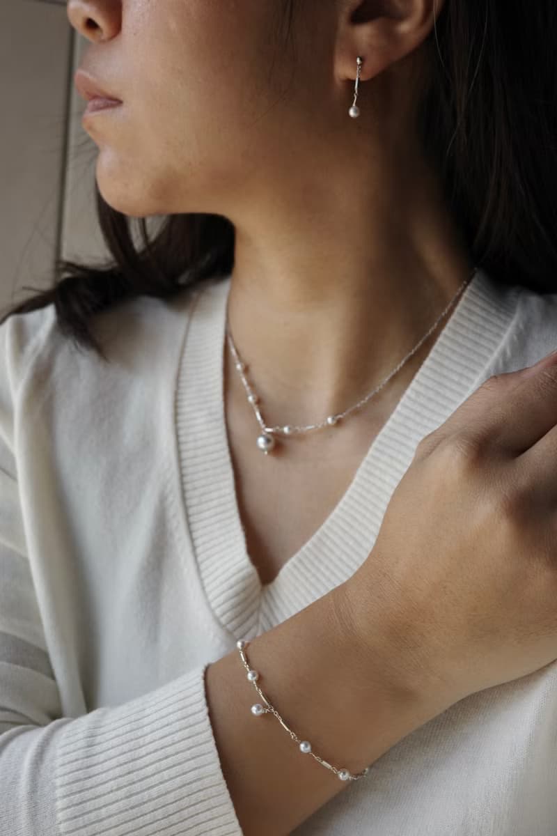 天然海水珍珠Akoya 滿天星手鍊 ASB001