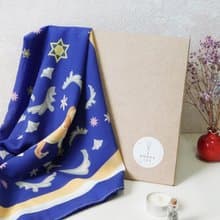【看星星的獅子】雪紡大方絲巾87×87cm | 方巾 領巾 髮飾