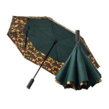 美而耐【反向傘-迷彩面綠底】一秒瞬收 反向聚雨 抗風防潑 折疊傘