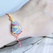 【純翠】天然翡翠 錢跟麵包我都要 紫色錢袋雙贏手繩 畢業禮物