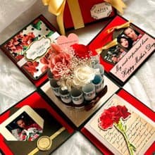 有錢花手工禮物盒│送禮│生日│鈔票花│七夕│情人【紅色】