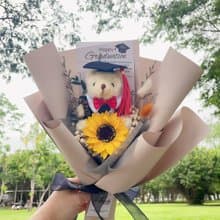 你熊讚 熊熊畢業花束 向日葵花束 人氣爆款 畢業花束  畢業禮物