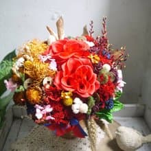金玉滿堂.富貴紅.祝賀升官開幕節慶乾燥花手作好禮
