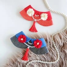 Chinese style bibs for cat and small dog,adjusable,available 2 colors