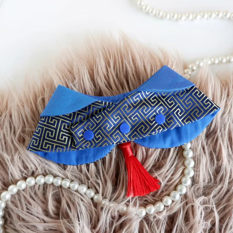 Chinese style bibs for cat and small dog,adjusable,available 2 colors