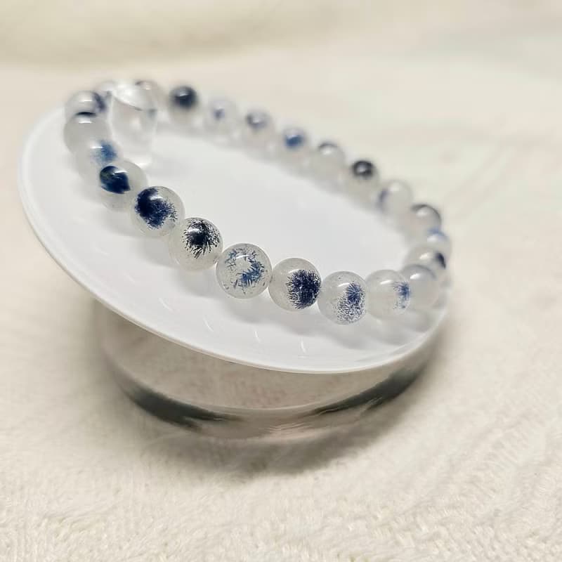 天然藍線石手串