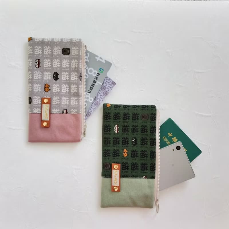 現貨!【FAW/萬用長夾(中)】貓咪貓咪貓 日本帆布 內有隔層!