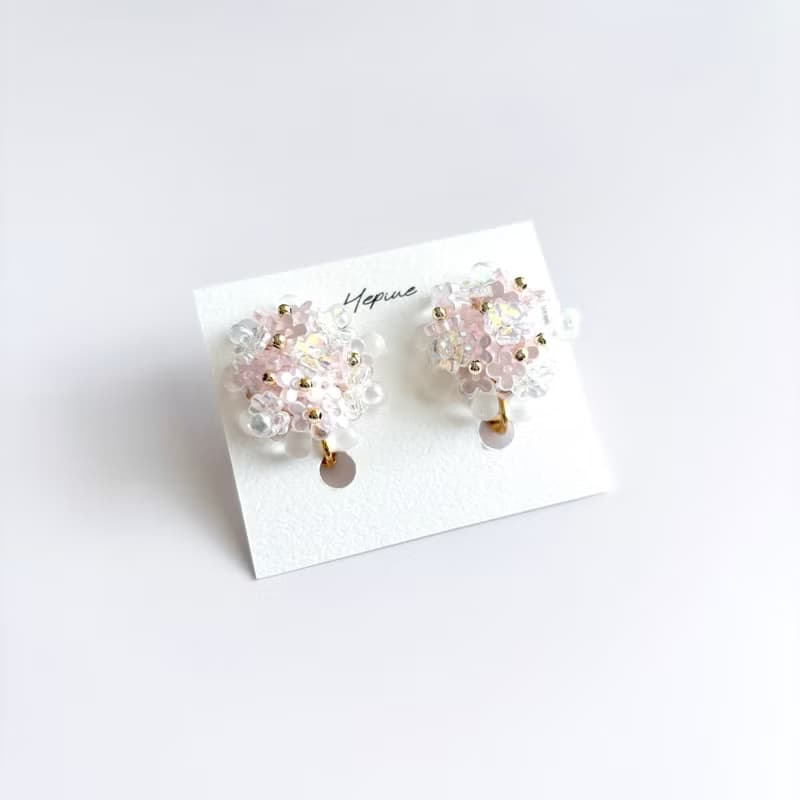 Petalisse (Pink) : earring耳夾 / pierce耳釘