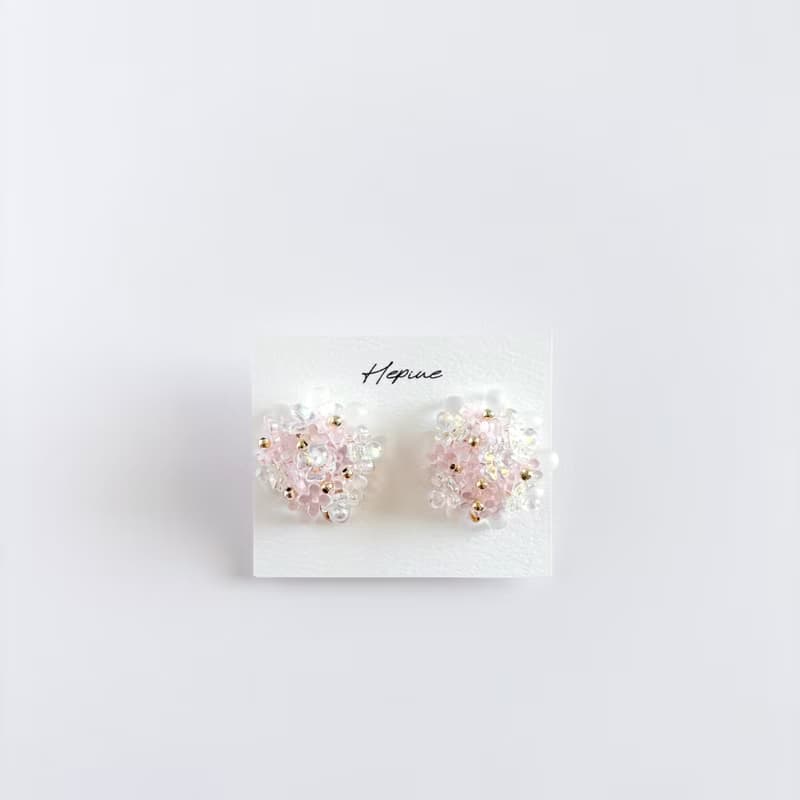 Petalisse (Pink) : earring耳夾 / pierce耳釘