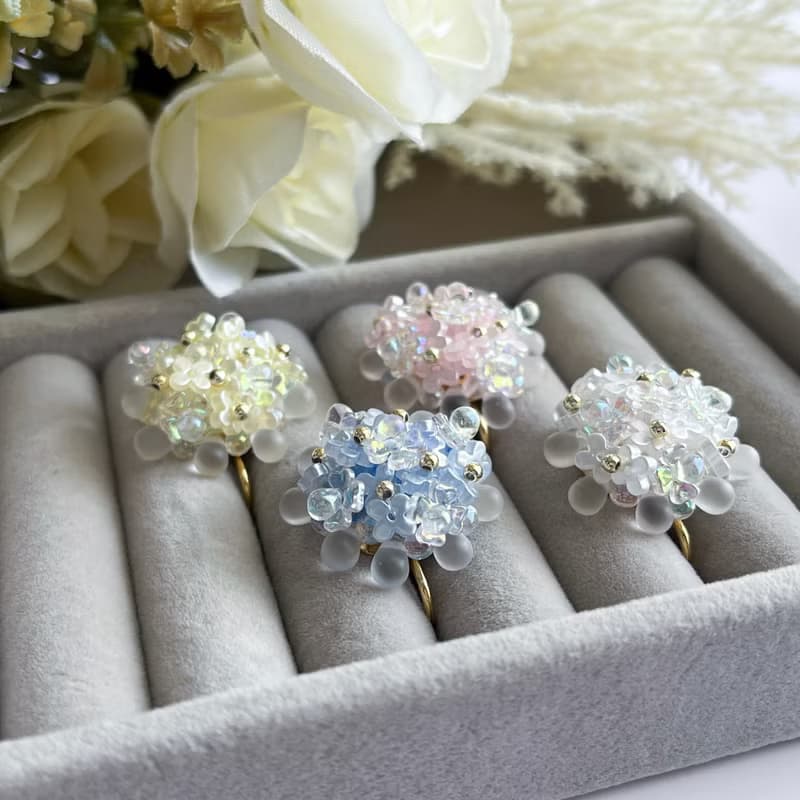 Petalisse (Pink) : earring耳夾 / pierce耳釘