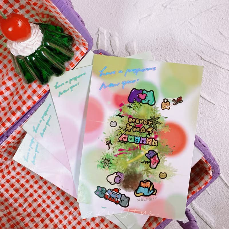【MariXmas】手寫聖誕卡片 耶誕明信片 雙面