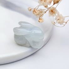【錢兔似錦】冰糯種飄綠翡翠兔子吊飾 | 天然緬甸玉翡翠A貨