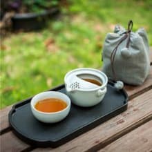 陸寶 汝窯  仙石隨手泡 1壺1杯+攜行布袋 旅行茶具