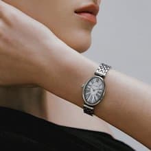 【Ven & Qu】Dome Beads 銀白手錶 – 21×31 mm 錶殼 不鏽鋼材