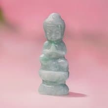 飄綠花翡翠寶寶佛擺飾擺件 | 天然緬甸玉A貨翡翠 | 送禮