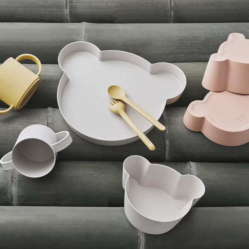 【Tak】BIO Kids Dish抗菌小熊淺碗/碗蓋組合 寶寶餐具 兒童餐具