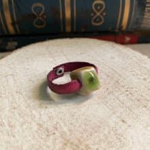 戒指 日本白瓷 自然釉色 無限看不膩色調 真皮革 設計等級