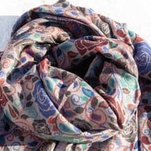 喀什米爾Cashmere/羊絨圍巾/純羊毛圍巾披巾/戒指絨披肩-玫瑰花朵