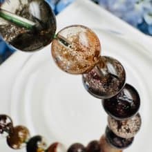 精品濃艷玻璃淨體四季彩幽靈半盆9.8-10mm28.35g聚集財富事業運