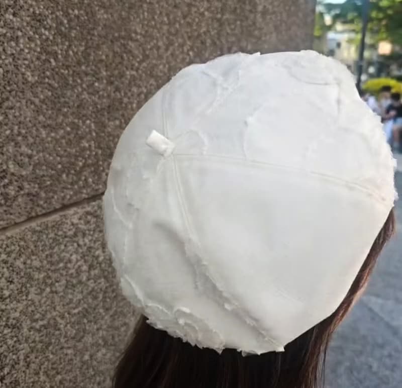 【HiGh MaLi】四季貝蕾帽 | 畫家帽 | 仙女鏤空白蕾絲花 |#仙女款