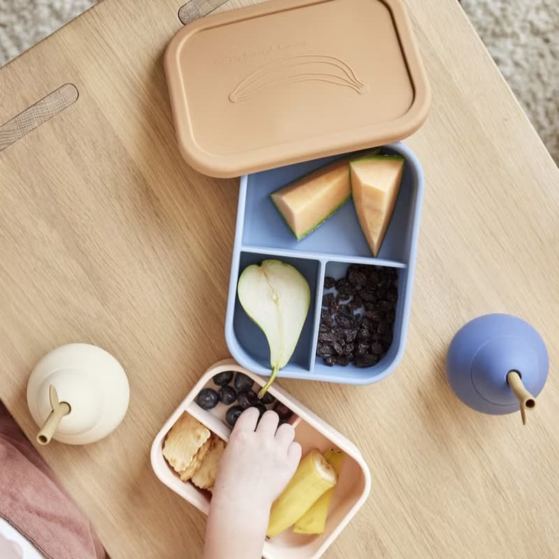 OYOY YUMMY兒童矽膠午餐盒  - 焦糖/玫瑰粉