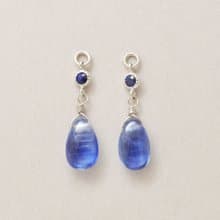 【Palette】 10K 藍寶石 x 藍晶石墜飾 (白金)