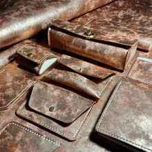 義大利 BISANZIO 植鞣革－【掘】系列 II 名片夾 / 筆盒 / 零錢包