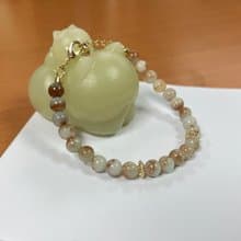 天然緬甸玉 撒紅翡牛奶底翡翠珠設計設計手串手鍊