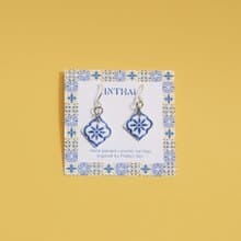 Ceramic earrings Phuket tiles 02