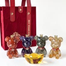 水晶許願熊 新年禮盒 | 新春禮物 新年裝飾 恭喜發財 紅包拿來
