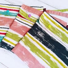 油漆刷紋牛仔厚棉布袋蓋提繩版環保食物袋