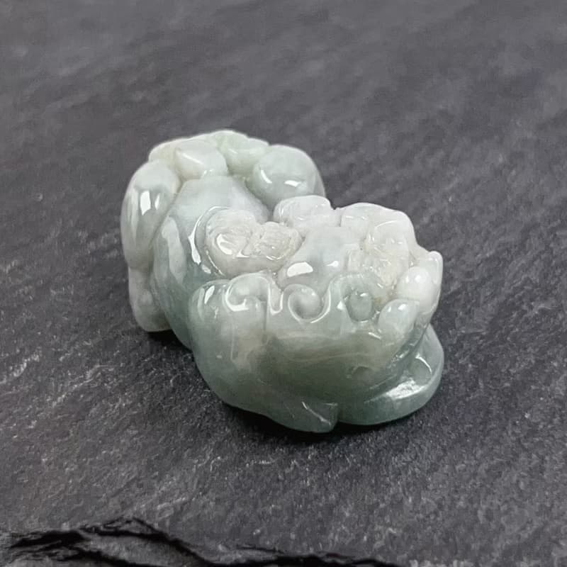 【招財神獸】飄綠翡翠貔貅擺飾項鍊 | 天然緬甸玉翡翠A貨 | 送禮