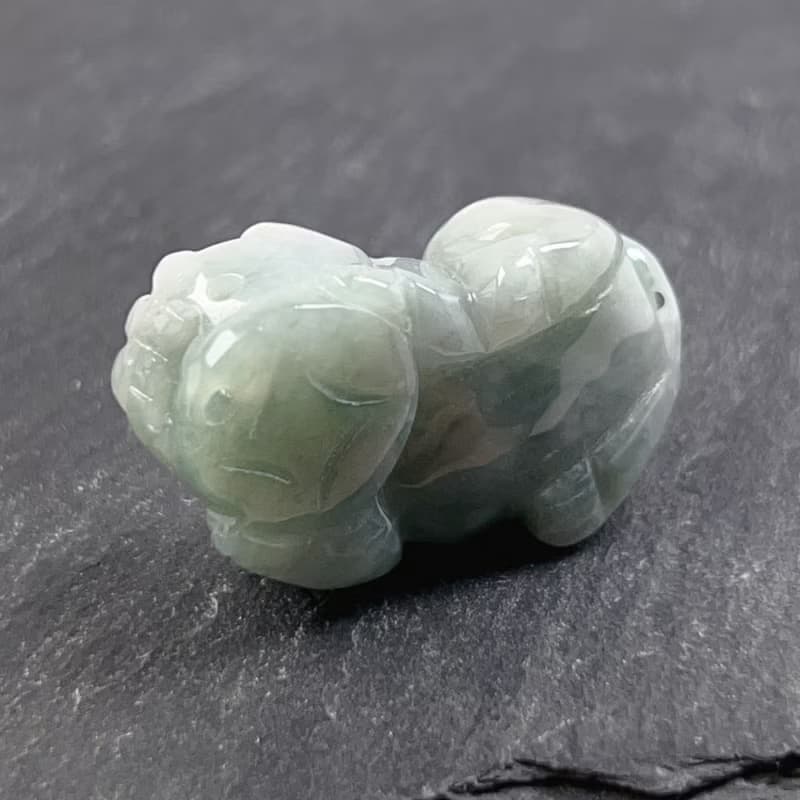 【招財神獸】飄綠翡翠貔貅擺飾項鍊 | 天然緬甸玉翡翠A貨 | 送禮