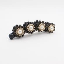 Crystal black Lace Petal Banana Clip