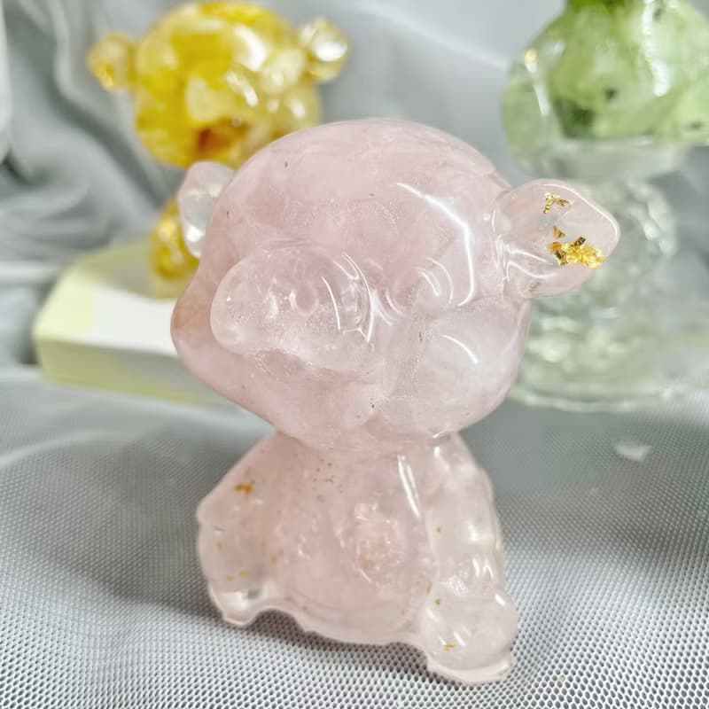 【手工製作】天然能量水晶平安豬/水晶擺飾