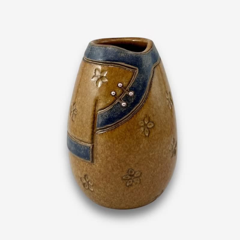 SOLO歐洲家居-手工台灣陶 古風典雅小花器 13cm 花盆 擺件