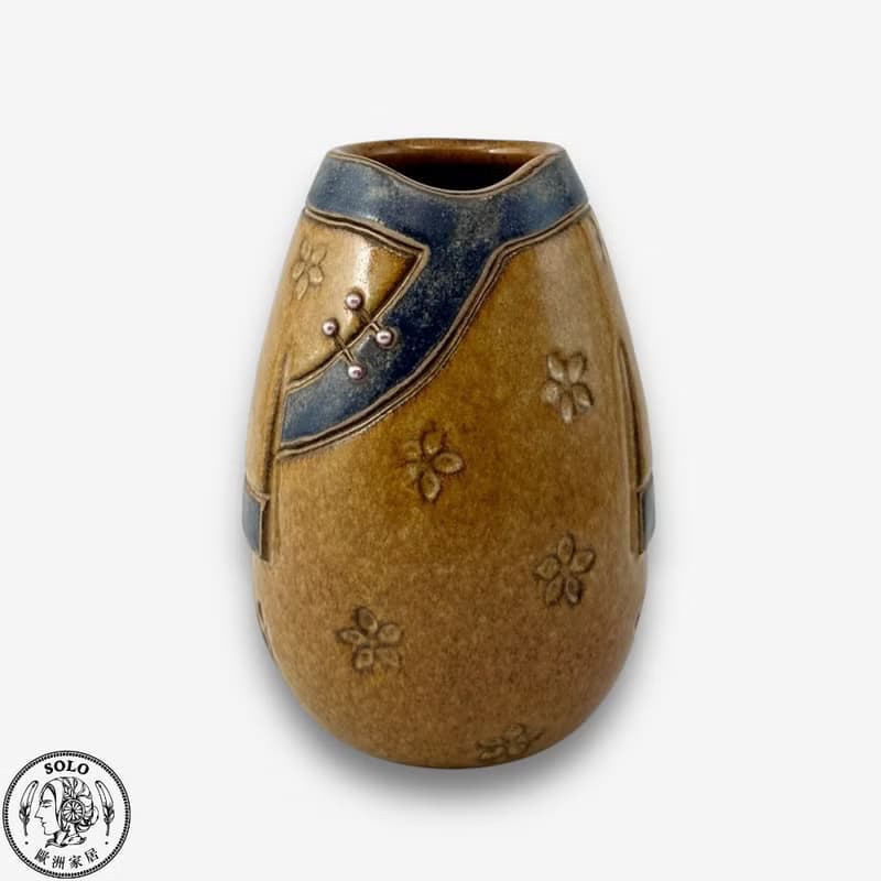 SOLO歐洲家居-手工台灣陶 古風典雅小花器 13cm 花盆 擺件