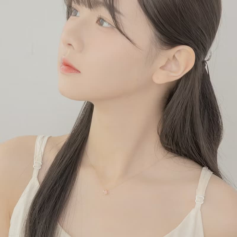 【摩羯座生日石】石榴石 Garnet 天然石項鍊 韓國製造