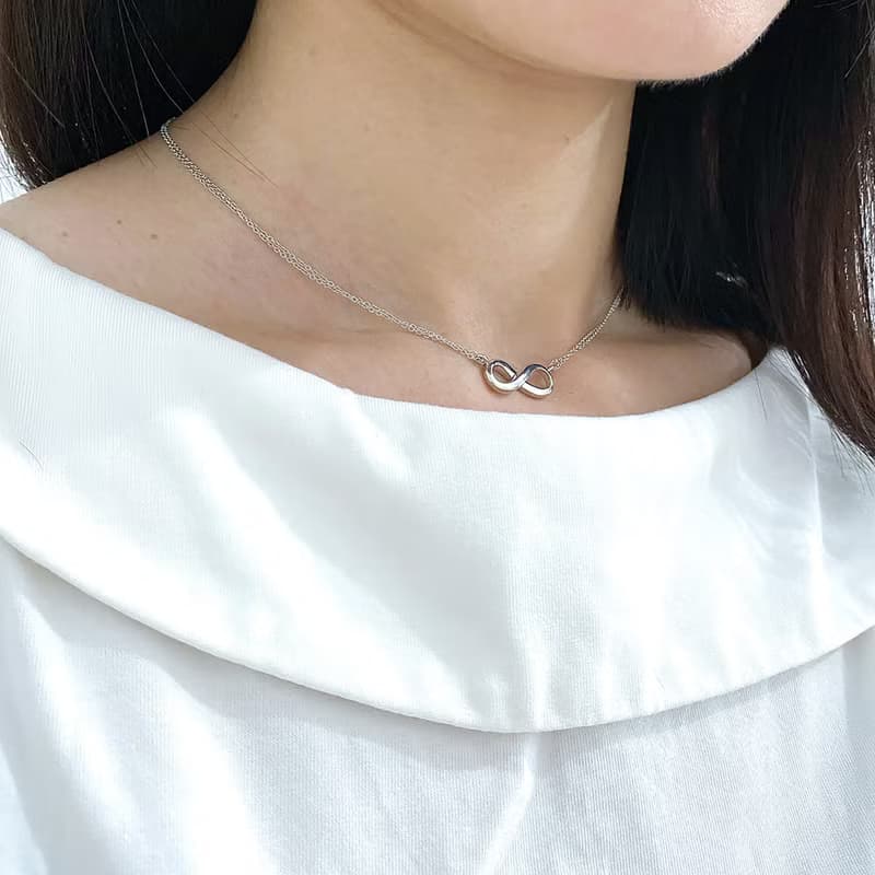 無限雙鍊鎖骨短鍊 925純銀