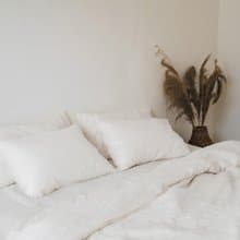 White linen duvet cover / Softened linen / Comforter cover / Quilt cover