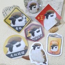 麻雀-春聯-防水貼紙~利是封-揮春-福貼-車貼-行李箱貼-鸚鵡