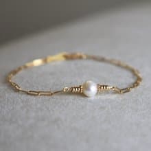 手鍊 珍珠 14k包金 - 團圓 -