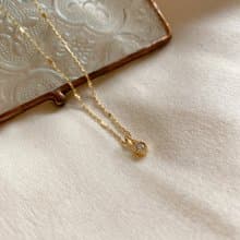 回憶裡 - 鋯石 黃銅電鍍18K金項鍊