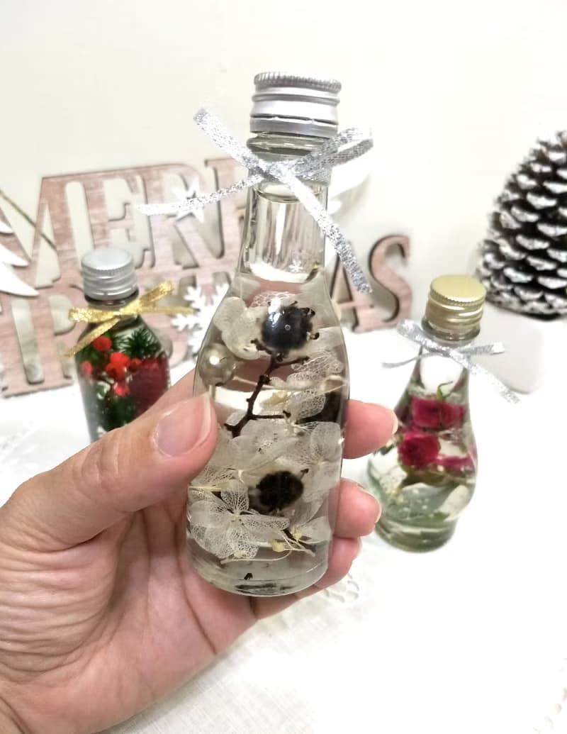  l 迷你瓶水躍花 l *心意*祝福*療癒*ハーバリウム*Herbarium*裝飾*不凋花*恆星花*永生花*交換禮物